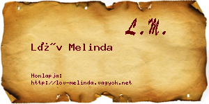 Löv Melinda névjegykártya